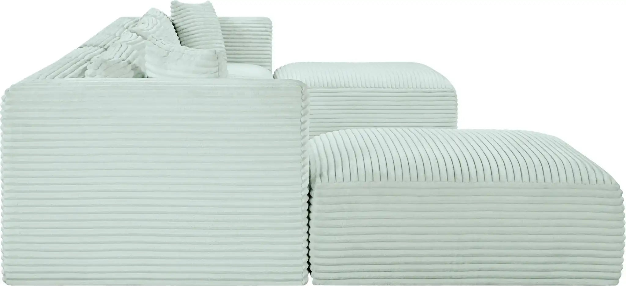 Shaggy - 7 Piece Modular Sectional With 2 Ottomans