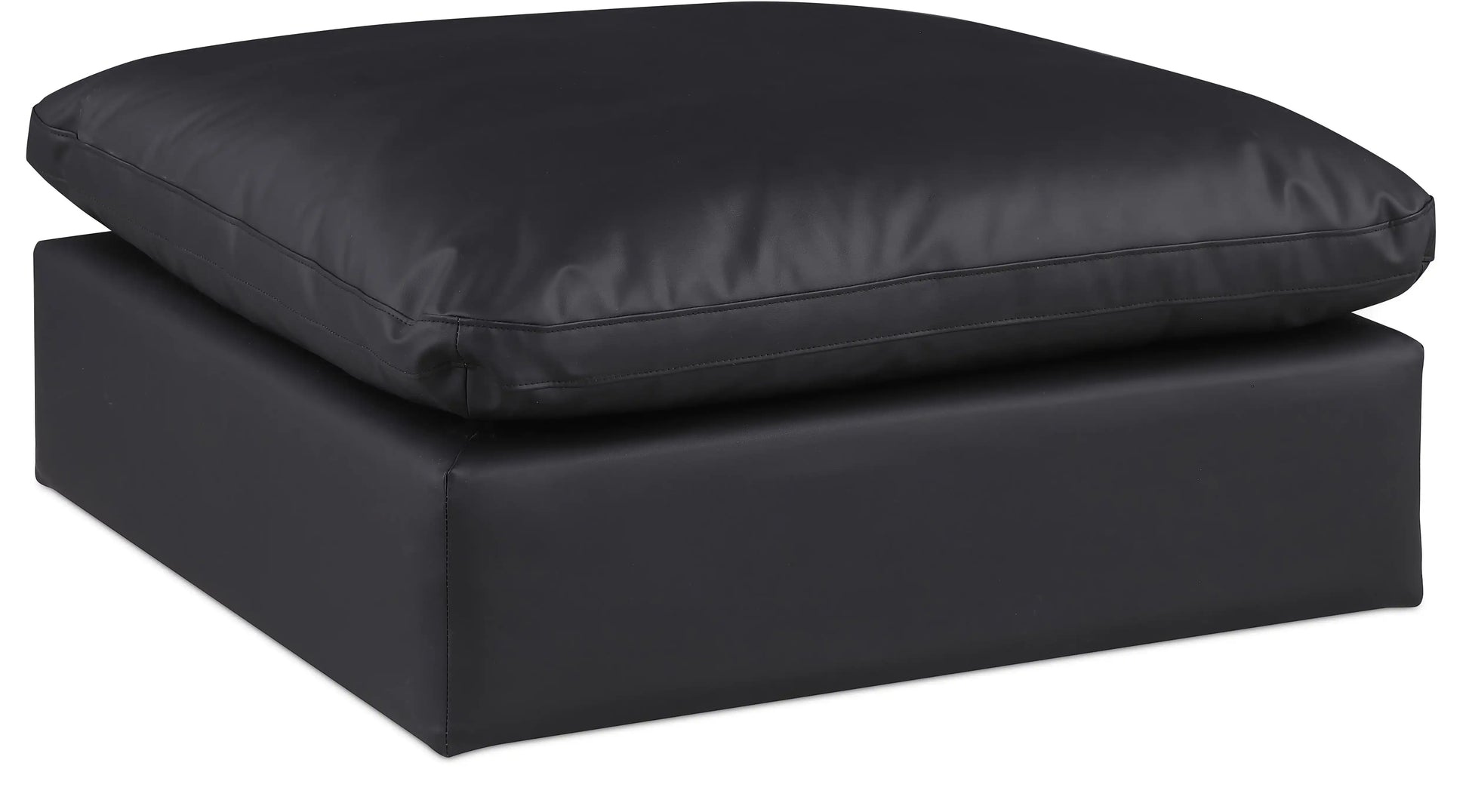 Comfy - Faux Leather Ottoman - Best Buy Furniture