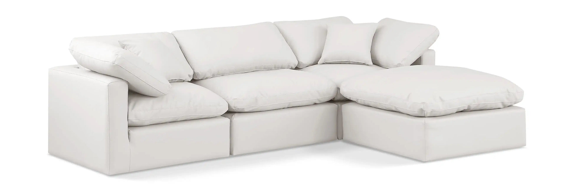 Indulge - Faux Leather 4 Piece Modular Sectional With Chaise - Best Buy Furniture