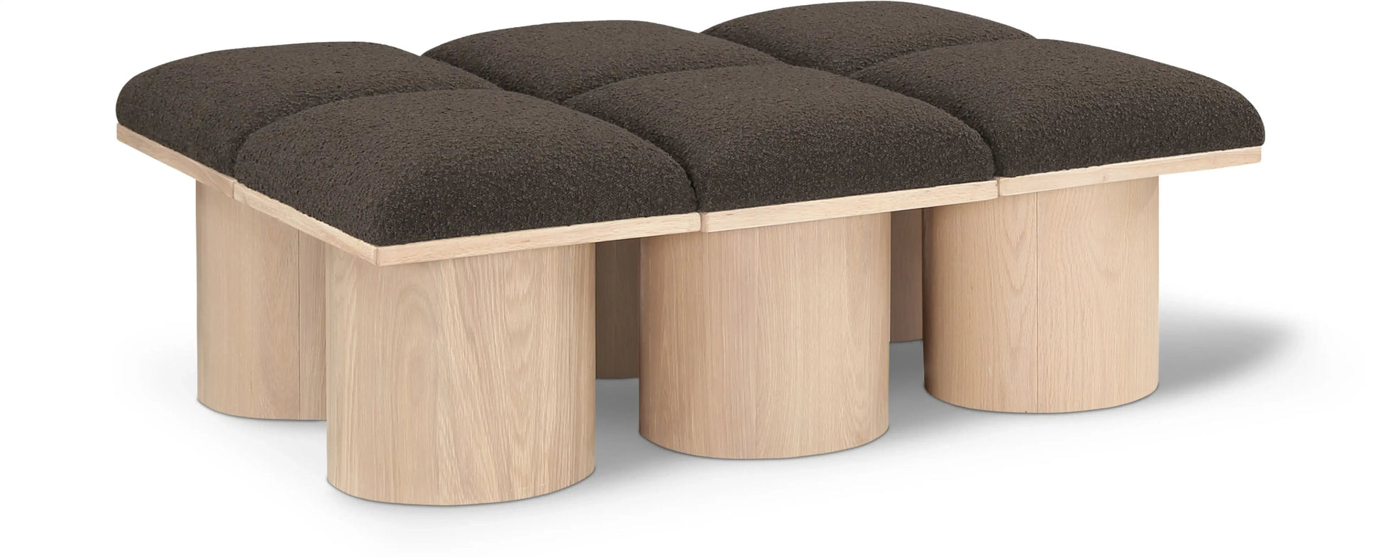 Pavilion - 6 Piece Modular Bench With Natural Base - Best Buy Furniture