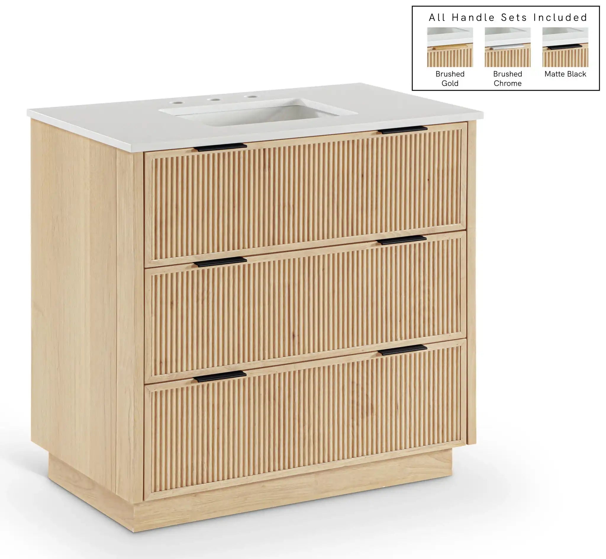 Willard - Engineered Stone And Solid Wood Bathroom Vanity - Best Buy Furniture