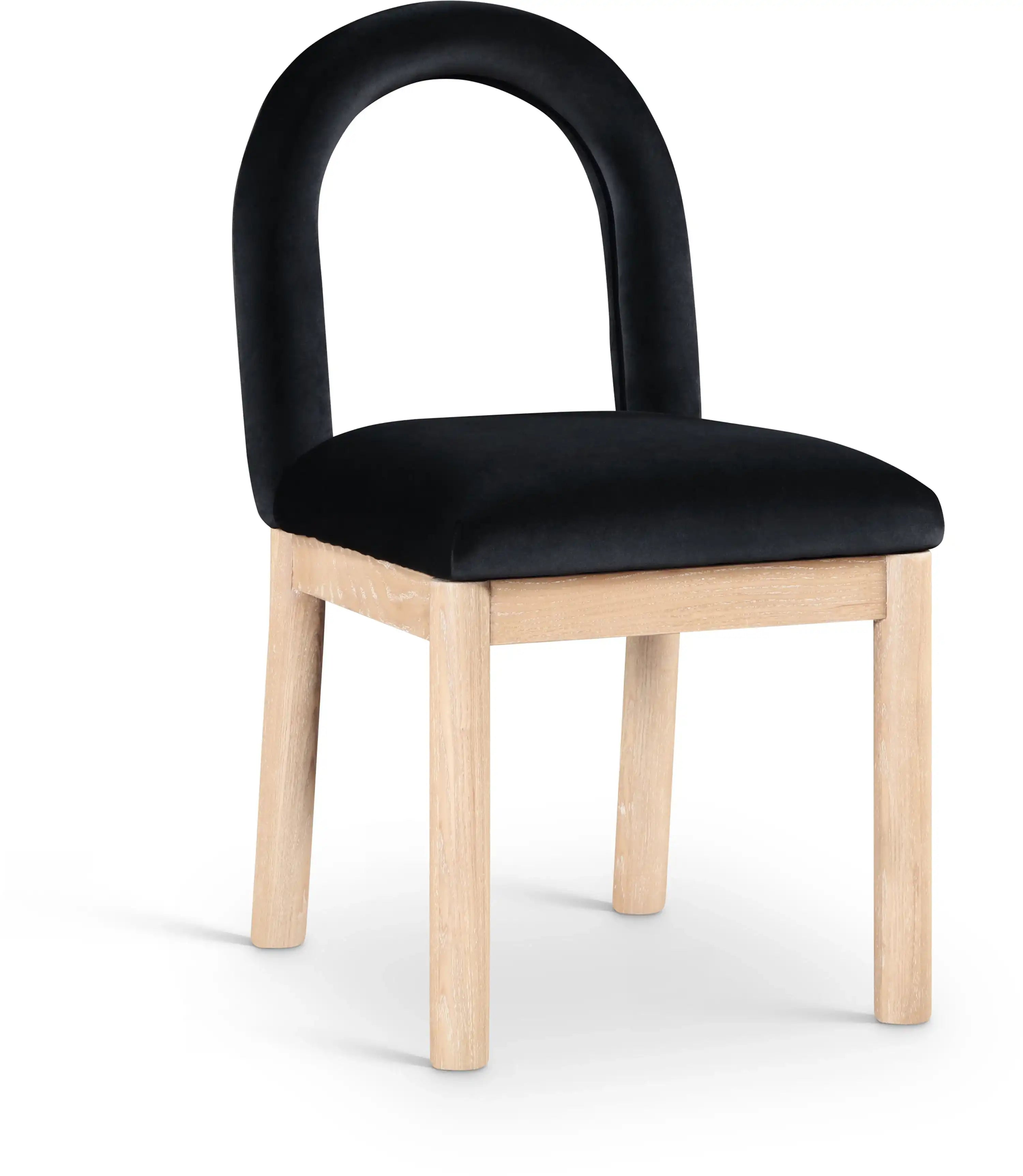 Conrad - Velvet Dining Chair With Natural Legs - Best Buy Furniture