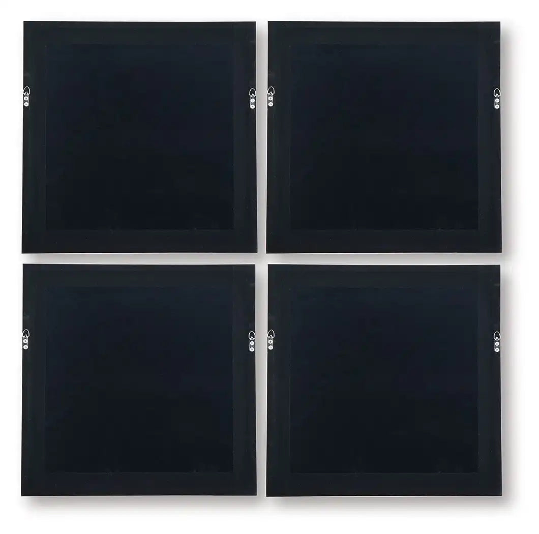 Dallbourne - Wall Art Set (Set of 4) - White / Gold Finish - Best Buy Furniture
