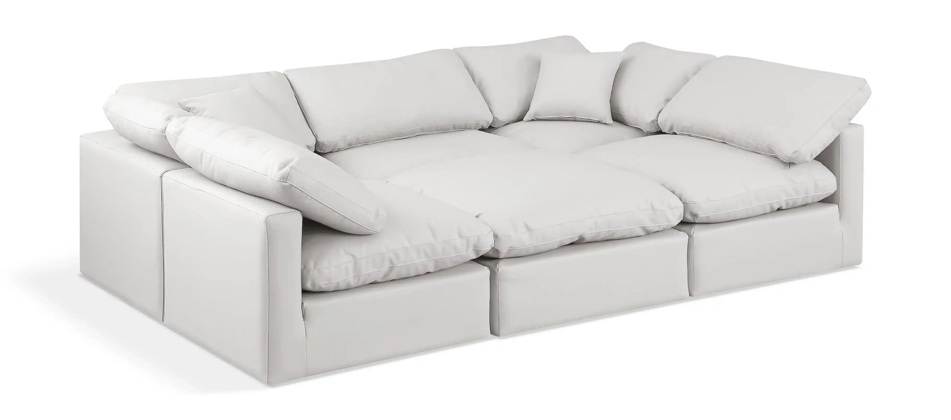 Indulge - Faux Leather 6 Piece Modular Sectional - Best Buy Furniture
