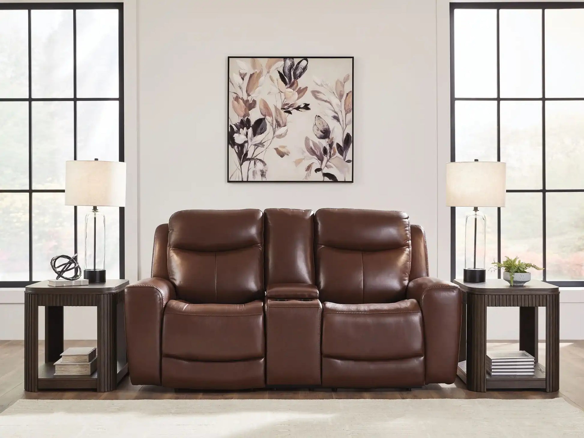 Next Move - Power Reclining Loveseat With Console / Adjustable Headrest - Best Buy Furniture