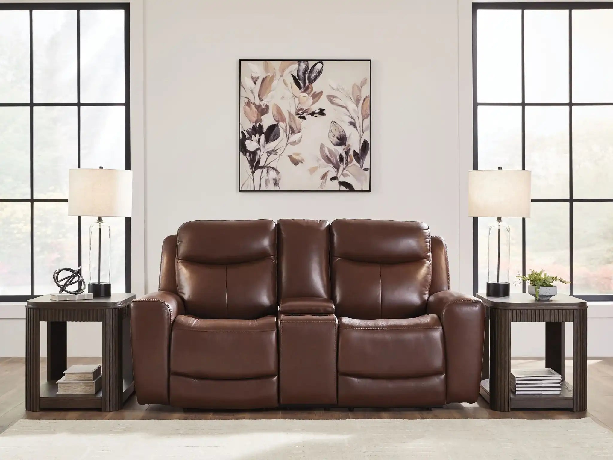 Next Move - Power Reclining Loveseat With Console / Adjustable Headrest - Best Buy Furniture