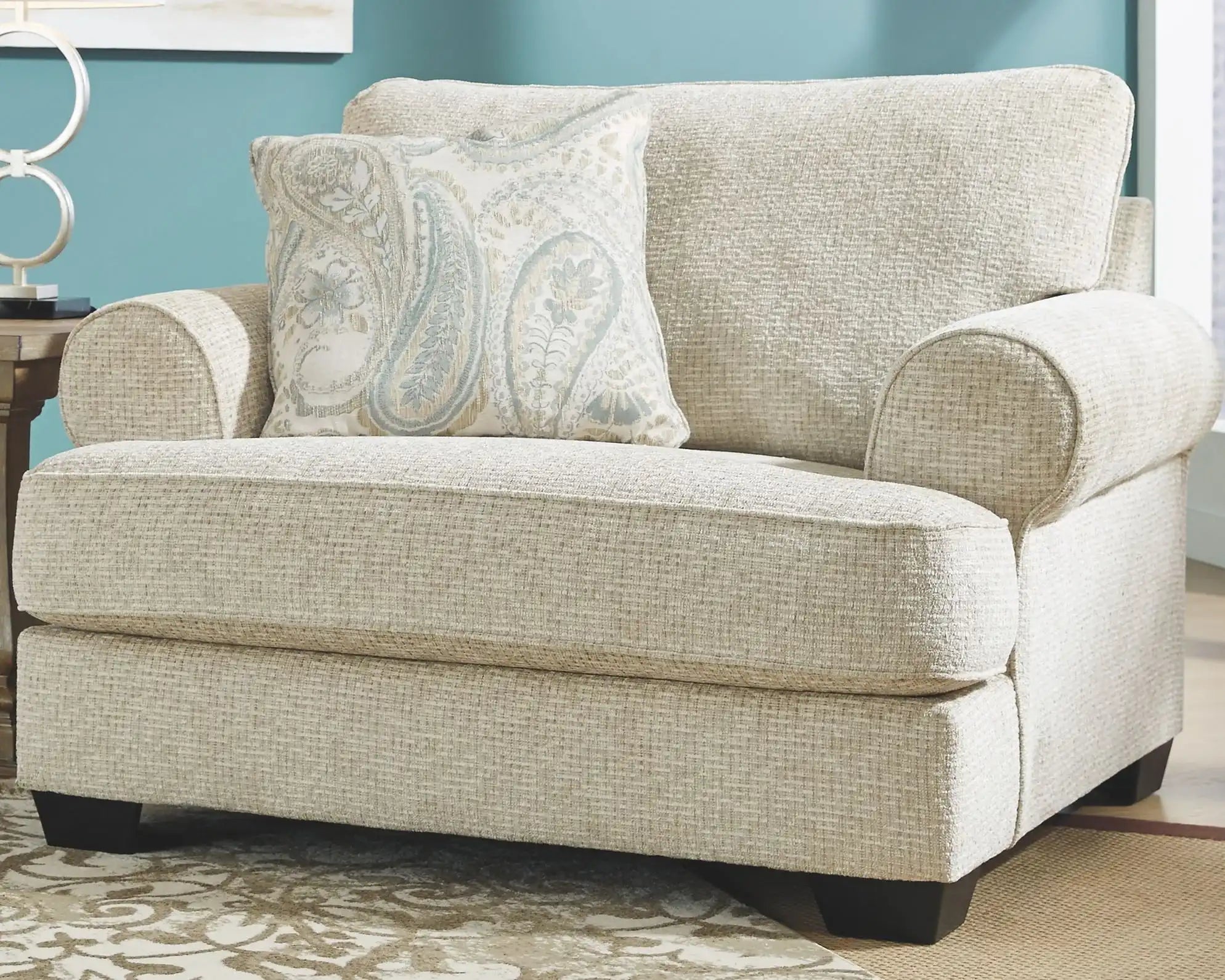 Monaghan - Chair and a Half - Sandstone - Best Buy Furniture