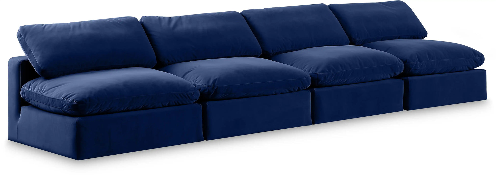 Comfy - Velvet Modular Armless Sofa 4 Seats - Best Buy Furniture