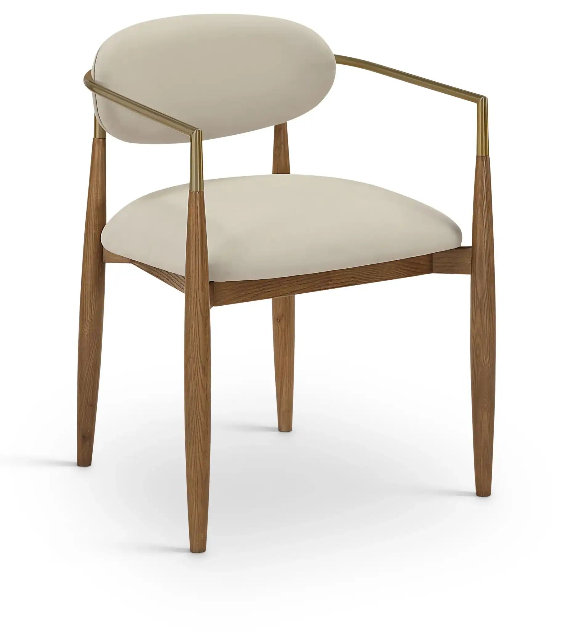 Riccio - Dining Arm Chair (Set of 2) - Walnut Frame - Best Buy Furniture