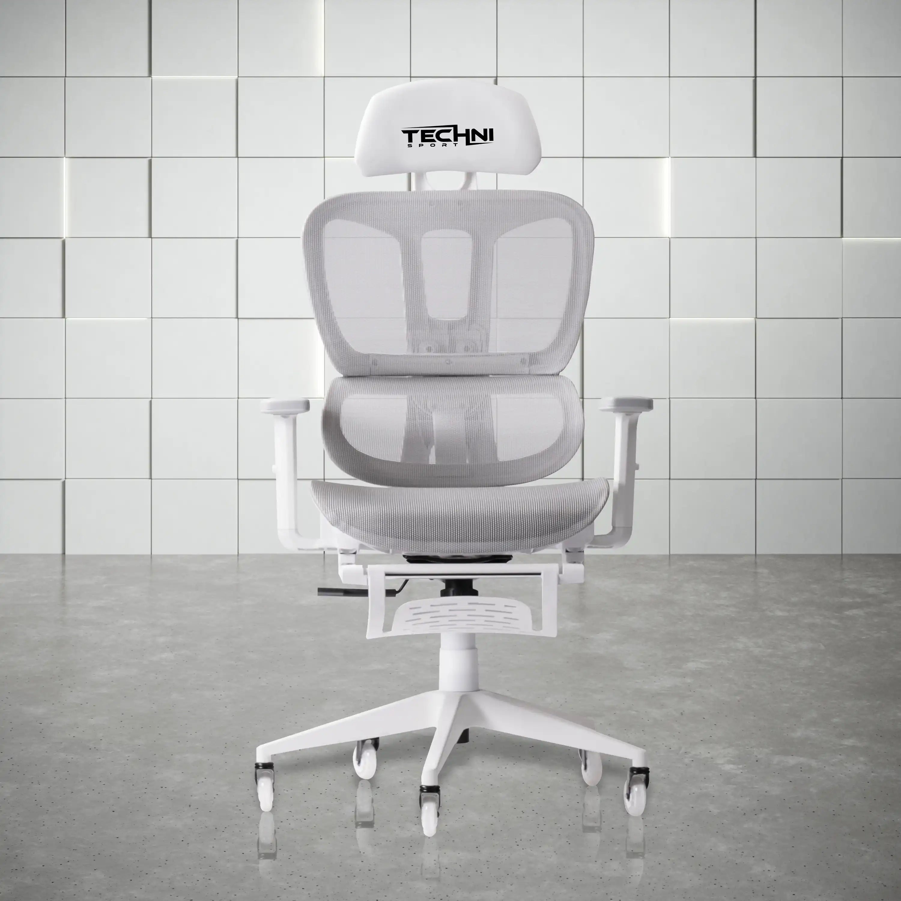 Techni Sport AIRFLEX2.0 White Mesh Gaming Chair - Best Buy Furniture
