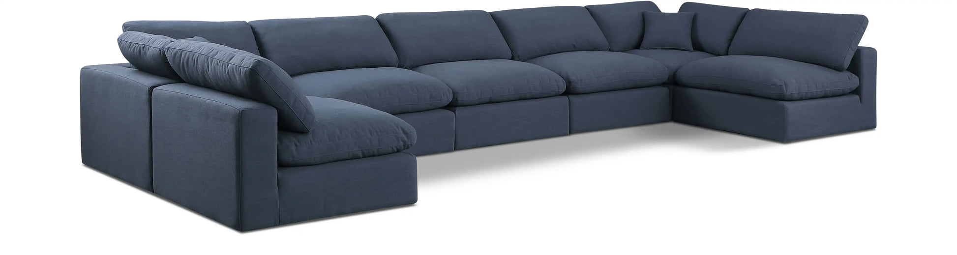 Comfy - 7 Piece Linen Modular Armless Sectional - Best Buy Furniture