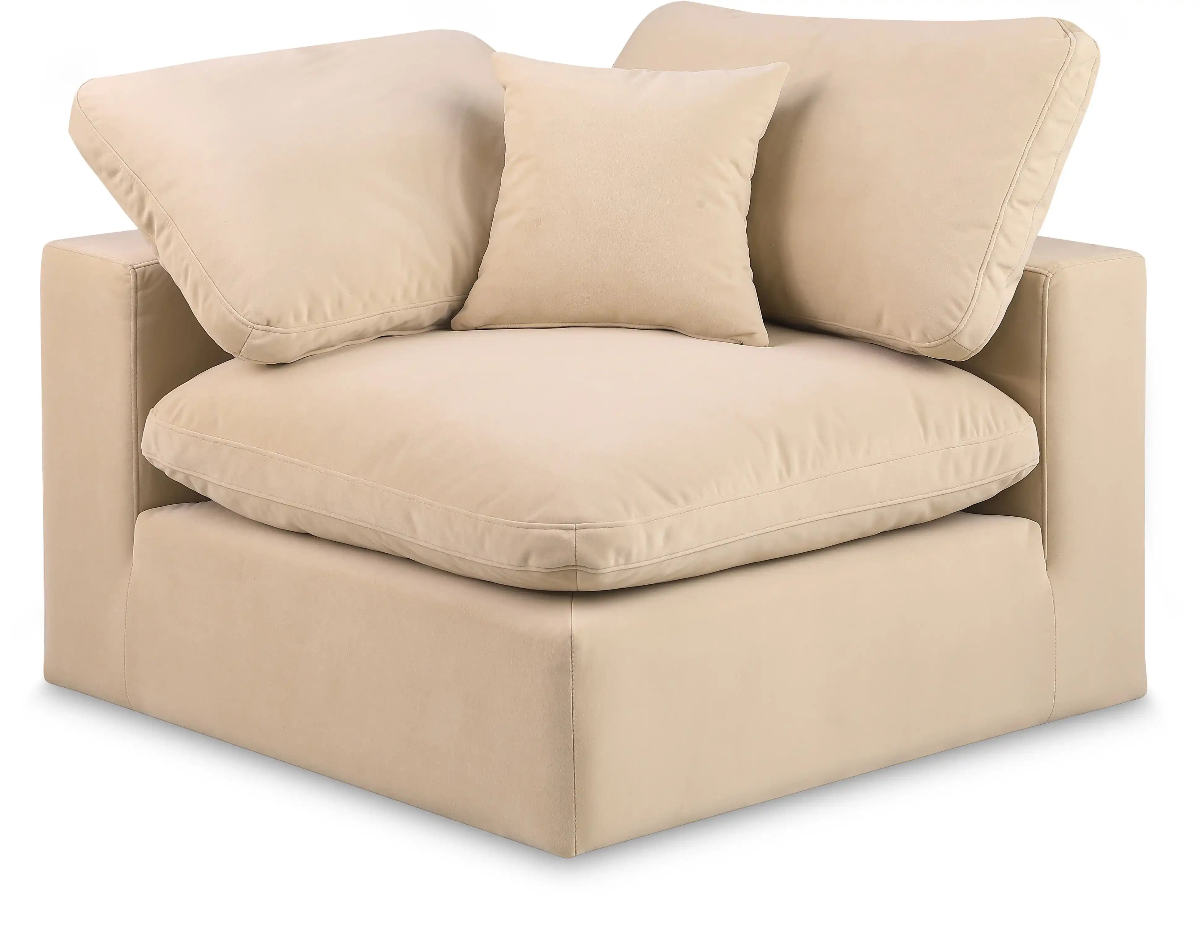 Comfy - Velvet Corner Chair - Best Buy Furniture