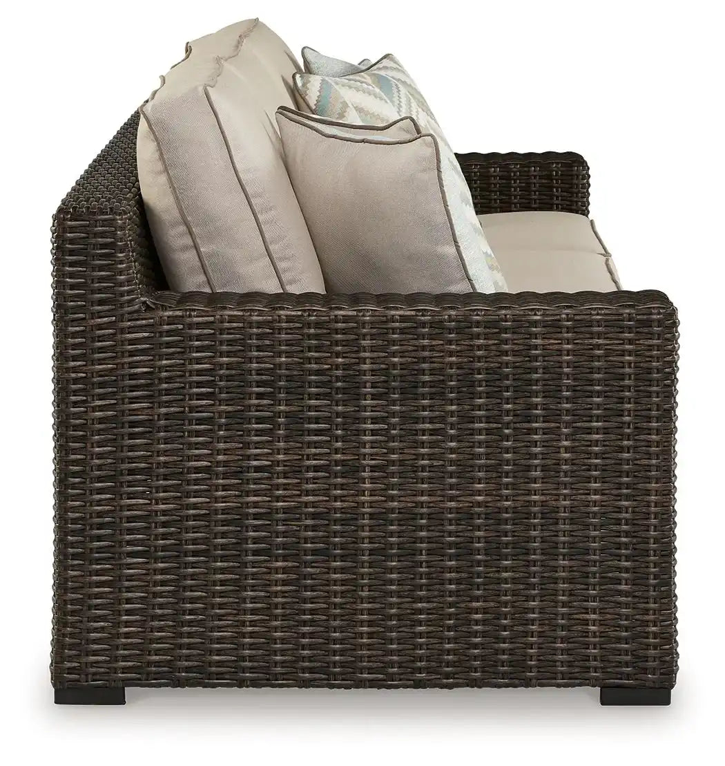 Coastline Bay - Sofa With Cushion - Brown - Best Buy Furniture