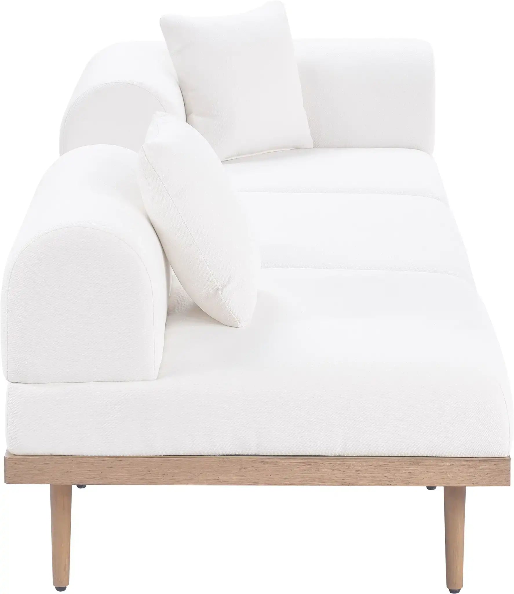 Laguna - 3 Piece Upholstered Outdoor Patio Modular Sofa With Backless Seat And 1 Arm