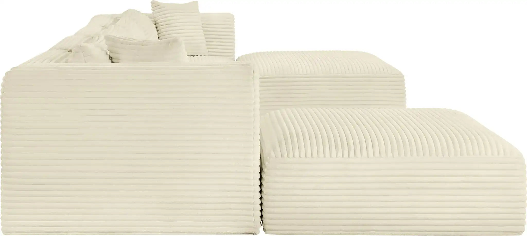 Shaggy - 6 Piece Modular Sectional With 2 Ottomans