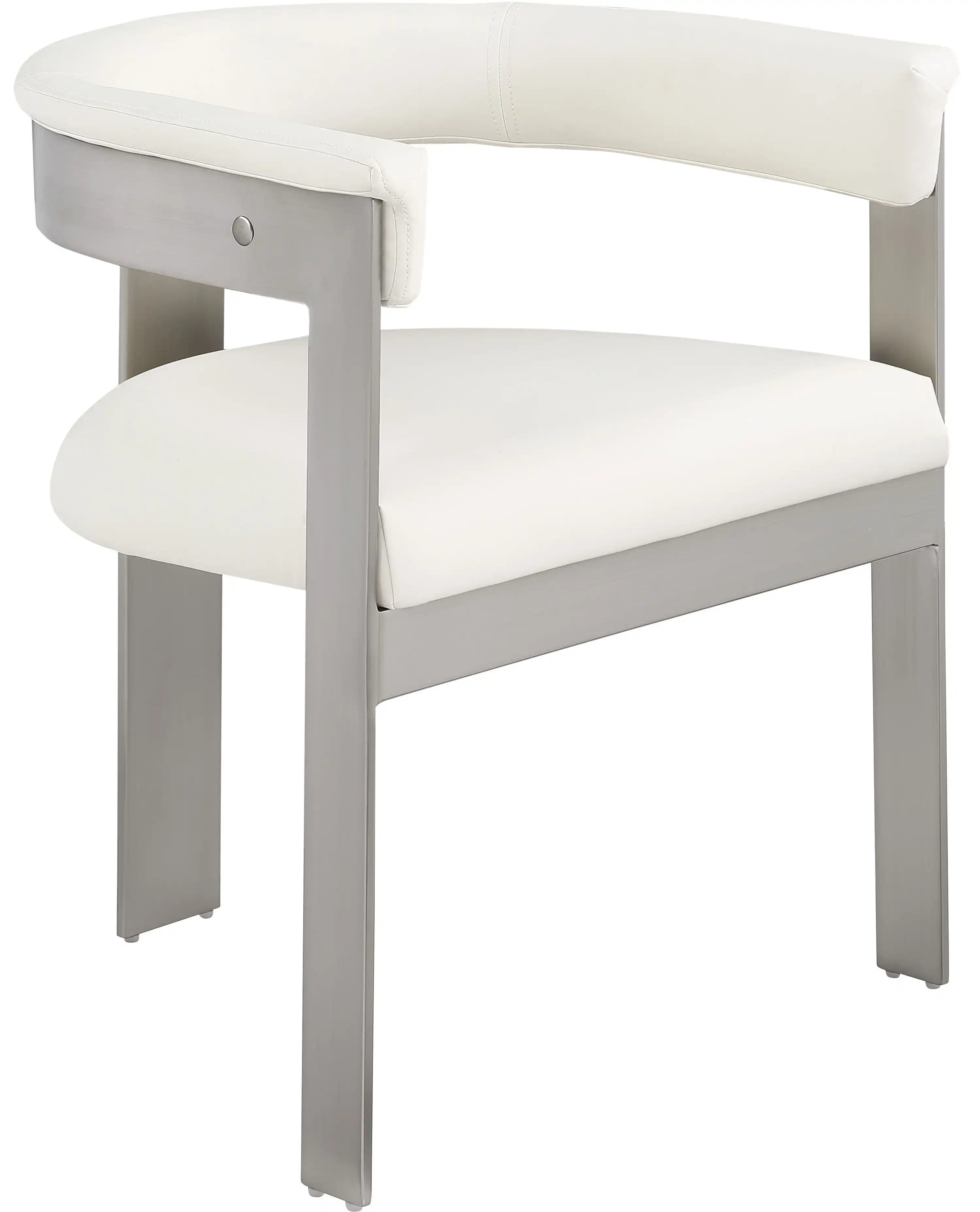 Romeo - Faux Leather Dining Chair With Silver Base (Set of 2) - Best Buy Furniture