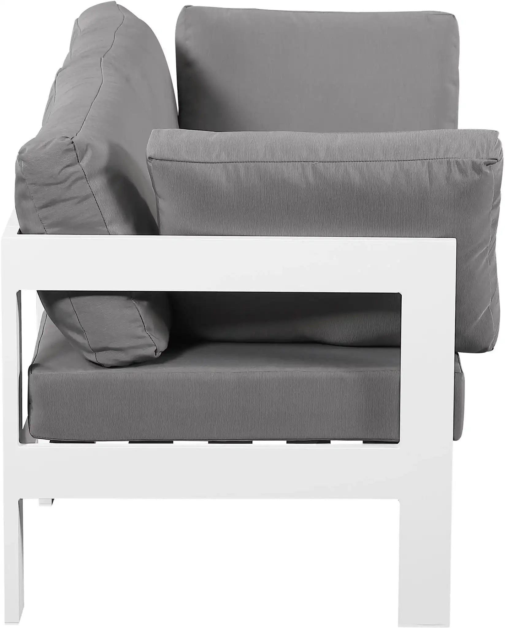 Nizuc - Outdoor Patio 2 Seat Modular Sofa With White Frame