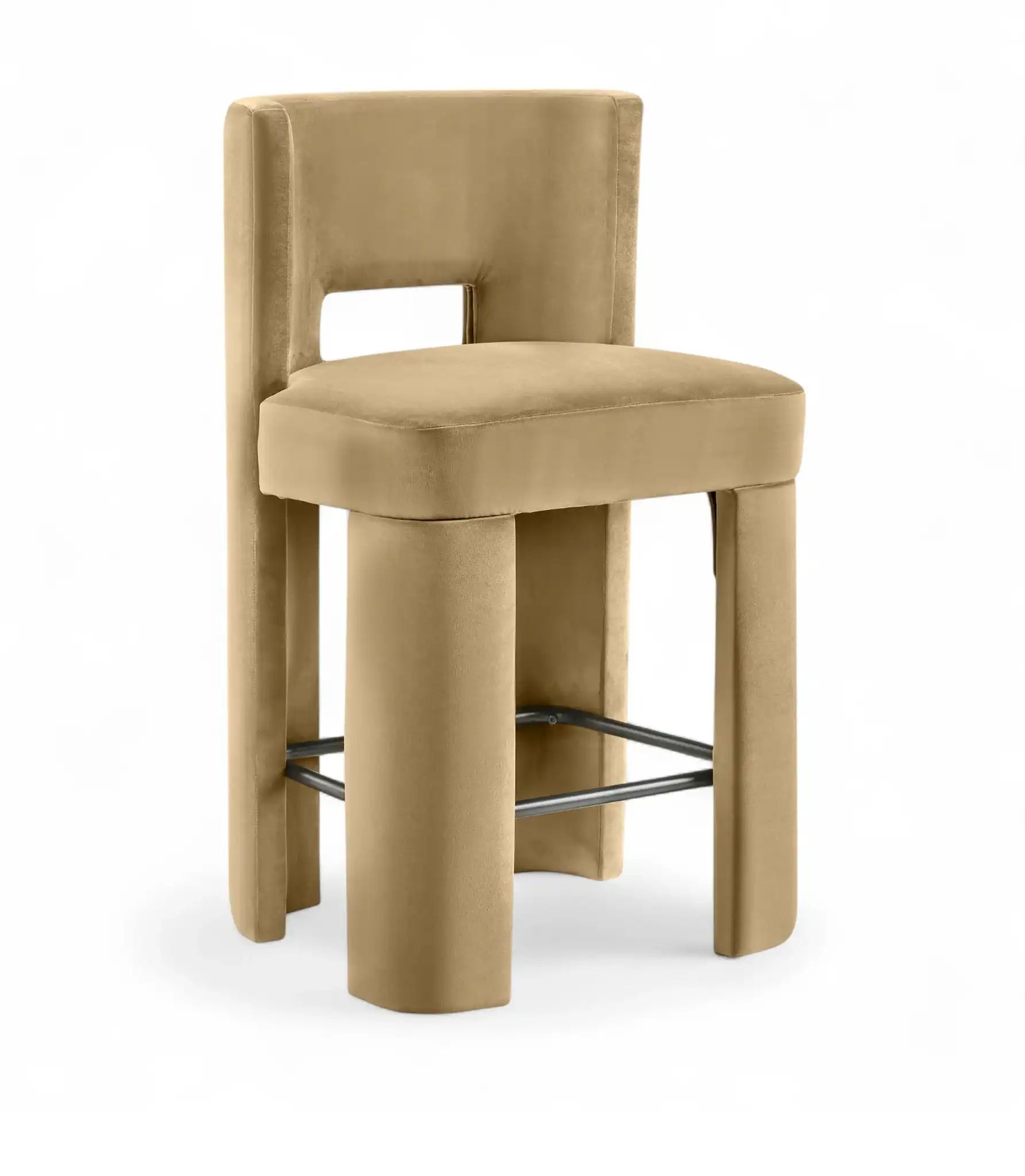 Zuno - Velvet Performance Fabric Upholstered Counter Stool (Set of 2) - Best Buy Furniture