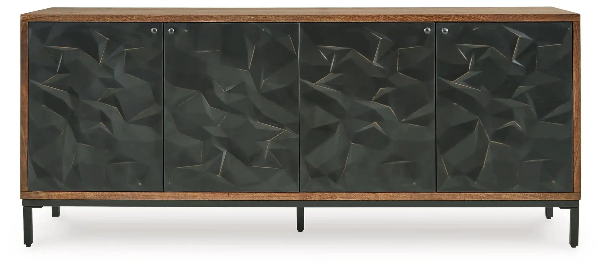 Dorannby - Accent Cabinet - Black / Brown - Best Buy Furniture