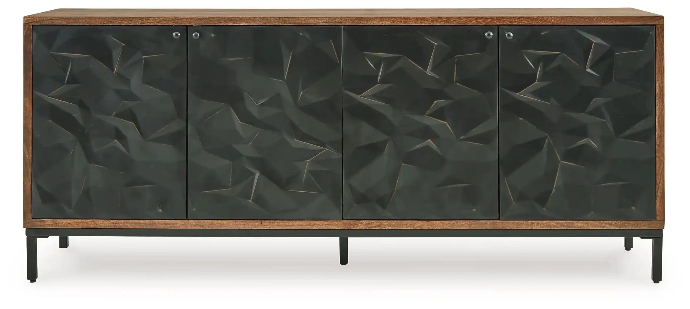 Dorannby - Accent Cabinet - Black / Brown - Best Buy Furniture