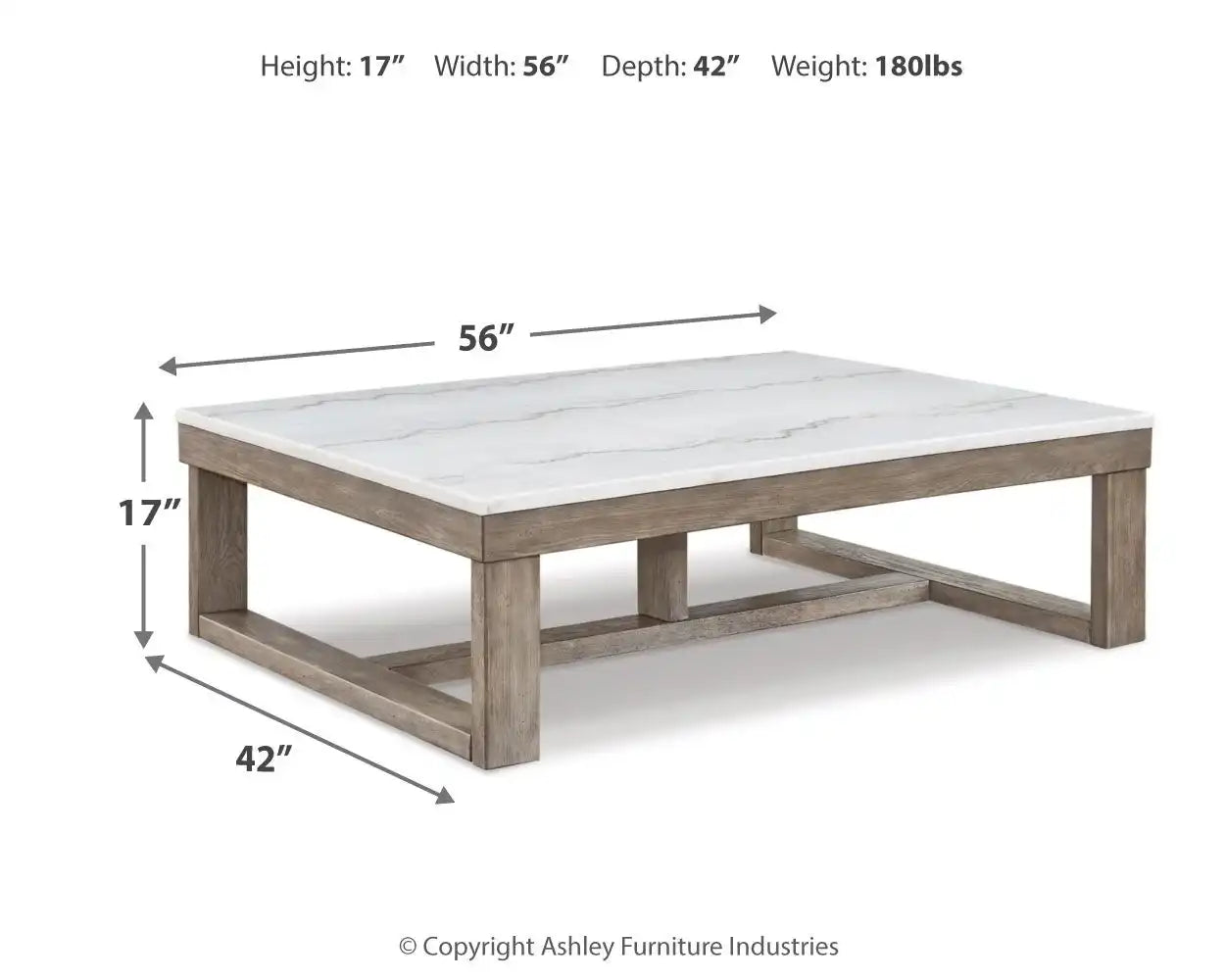 Loyaska - Rectangular Cocktail Table - Brown / Ivory - Best Buy Furniture