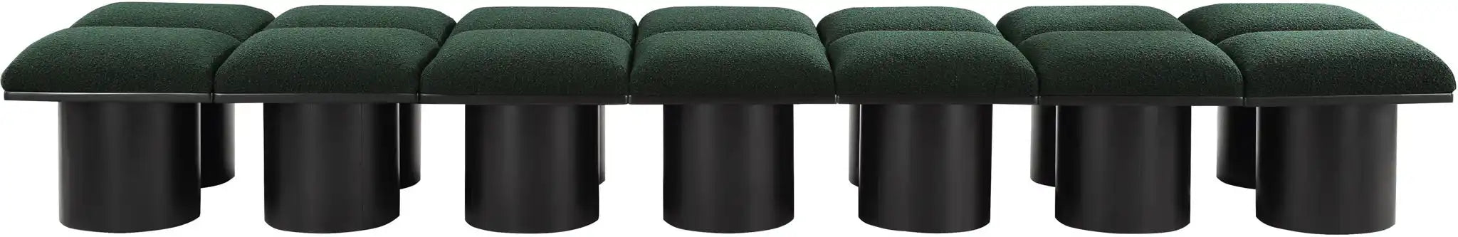 Pavilion - 14 Piece Modular Bench With Black Base