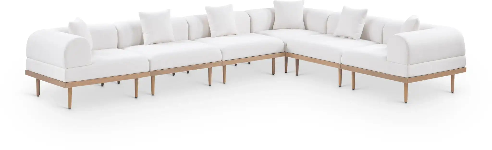 Laguna - 6 Piece 142" Outdoor Patio Modular Sectional - Best Buy Furniture