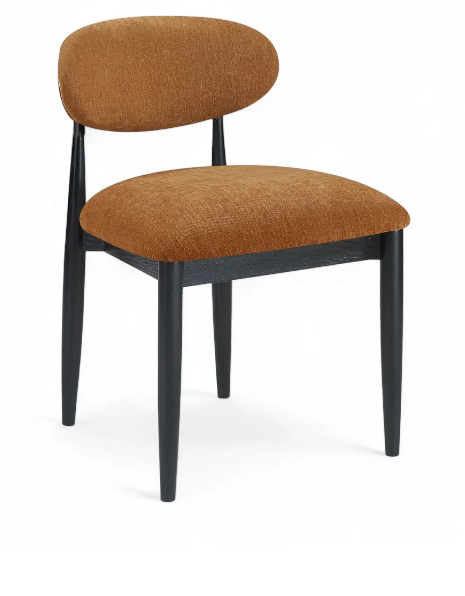 Riccio - Fabric Dining Side Chair (Set of 2) - Black Frame - Best Buy Furniture