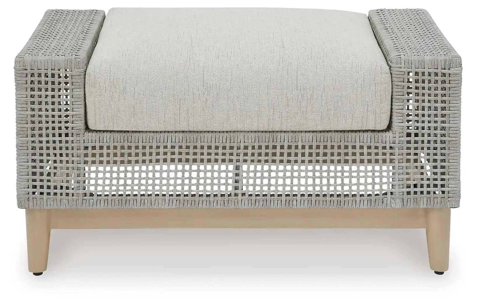 Seton Creek - Ottoman With Cushion - Gray - Best Buy Furniture
