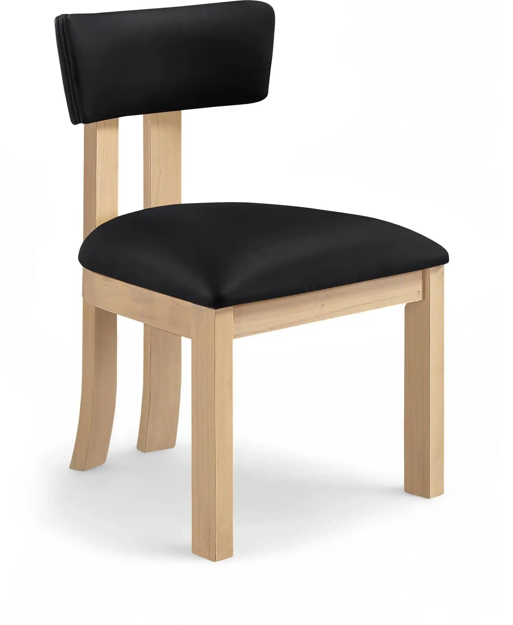 Lavrin - Vegan Leather Dining Side Chair (Set of 2) - Natural Base - Best Buy Furniture