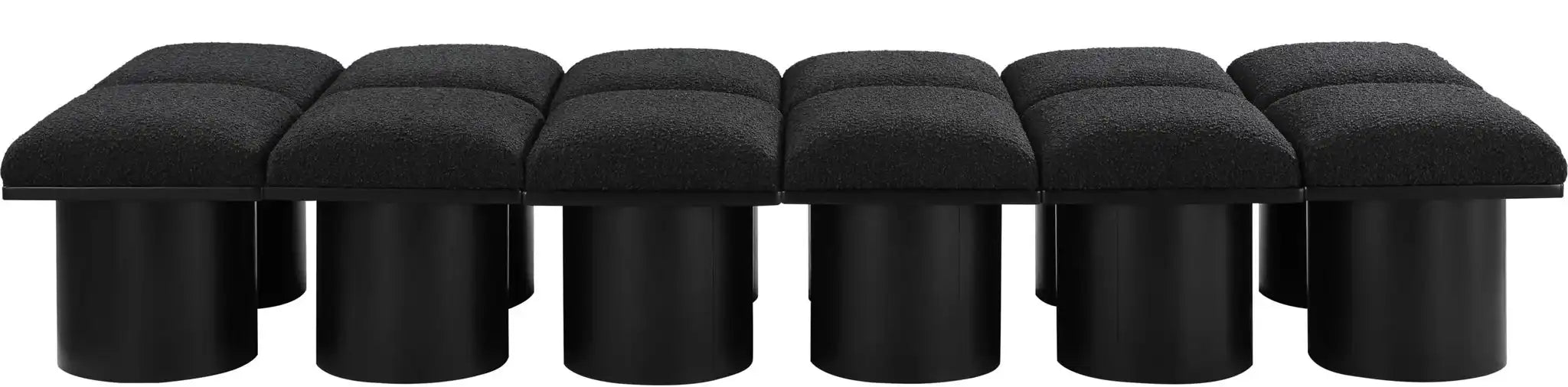 Pavilion - 12 Piece Modular Bench With Black Base