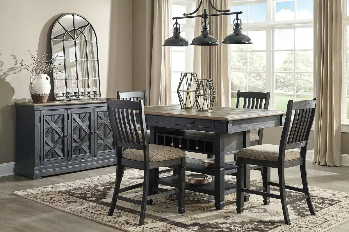 Tyler Creek - Counter Height Table Set - Best Buy Furniture