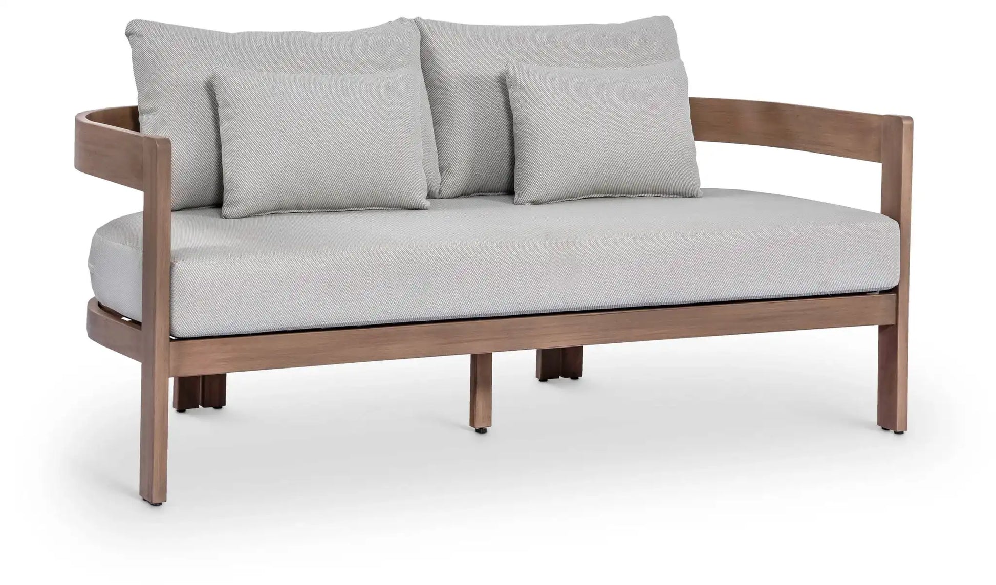 Newport - Water Resistant Fabric 65" Upholstered Outdoor Patio Loveseat - Best Buy Furniture
