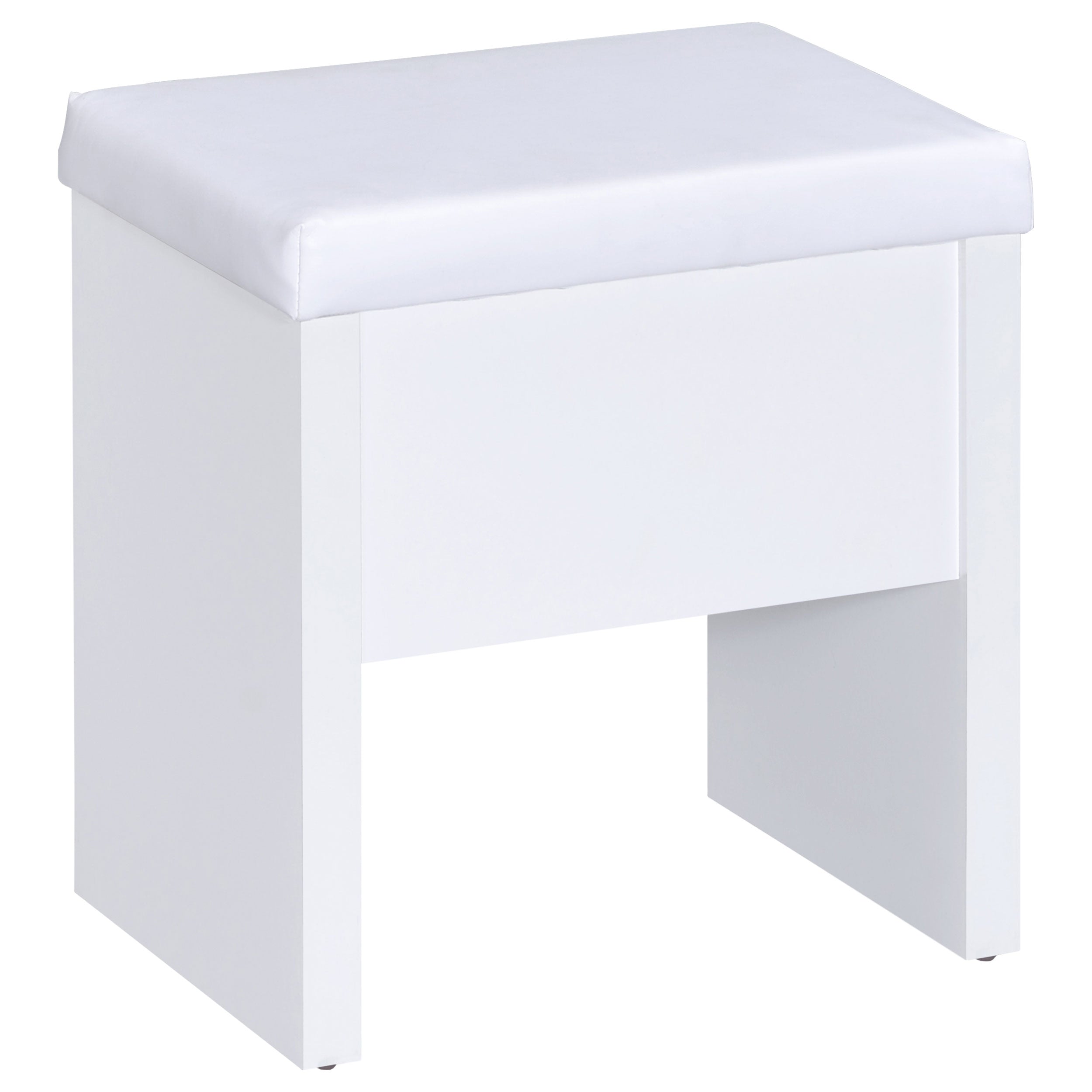 Harvey Vanity Set with Lift-Top Stool White-CoasterEssence