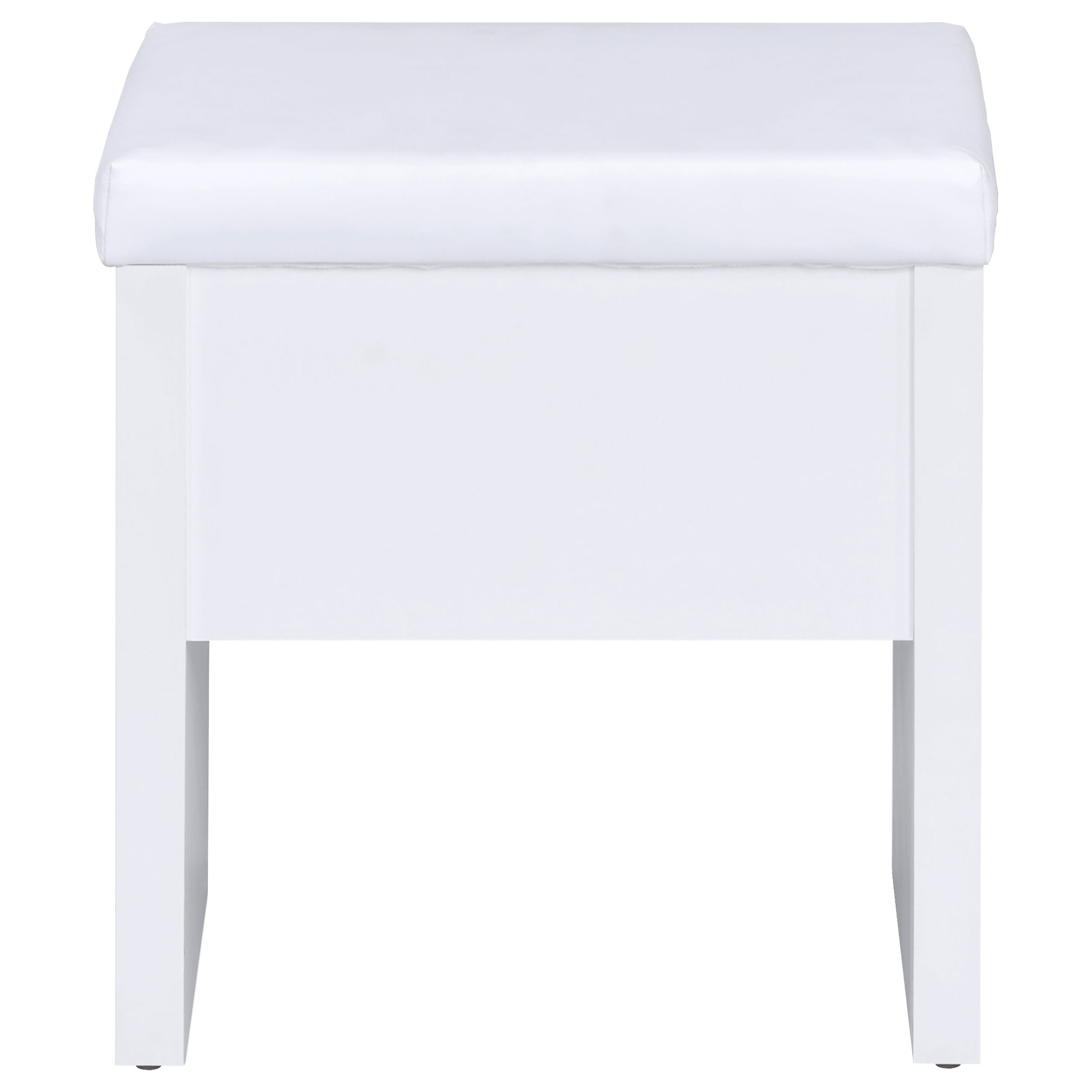Harvey Vanity Set with Lift-Top Stool White-CoasterEssence