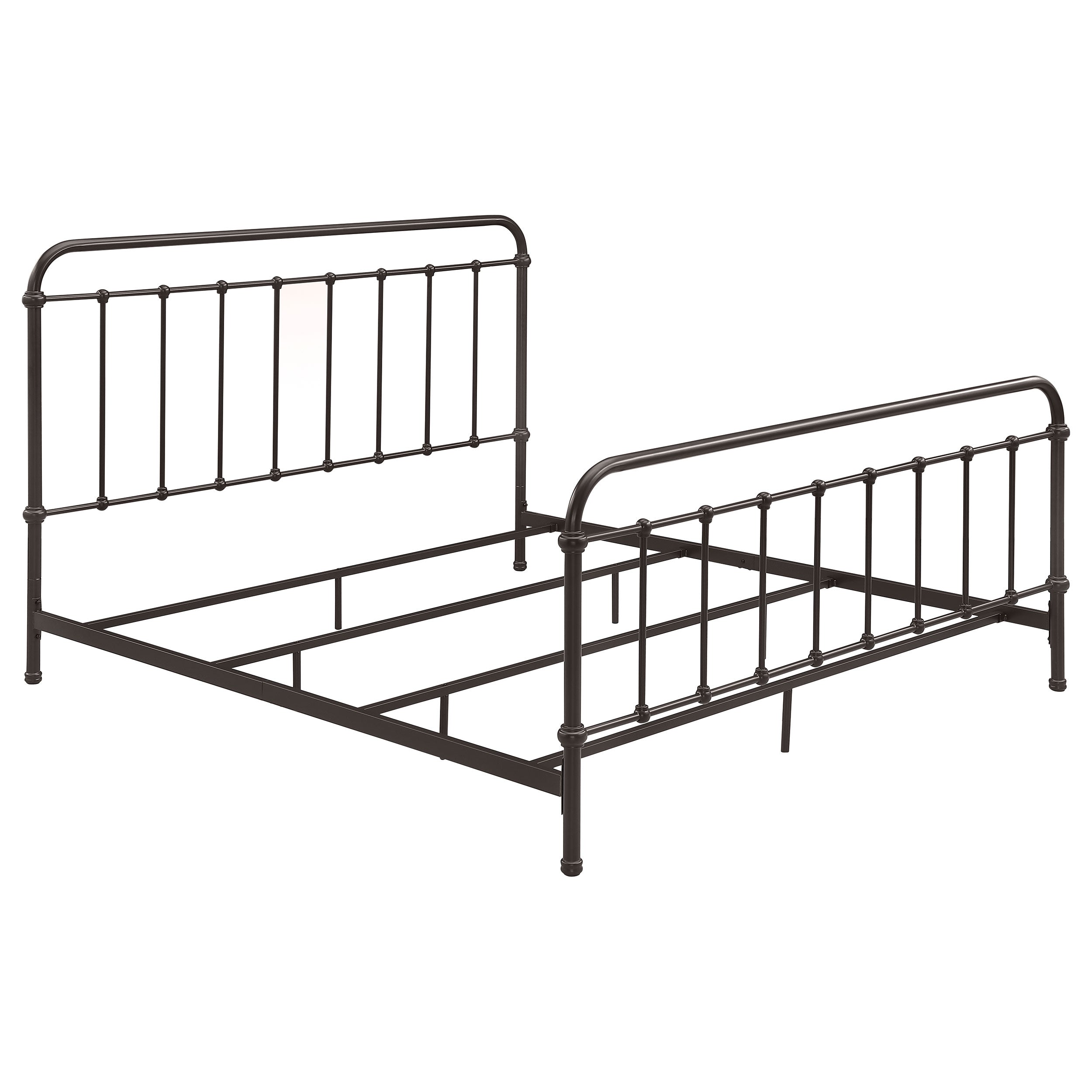Livingston Metal Eastern King Open Frame Bed Dark Bronze-CoasterEssence