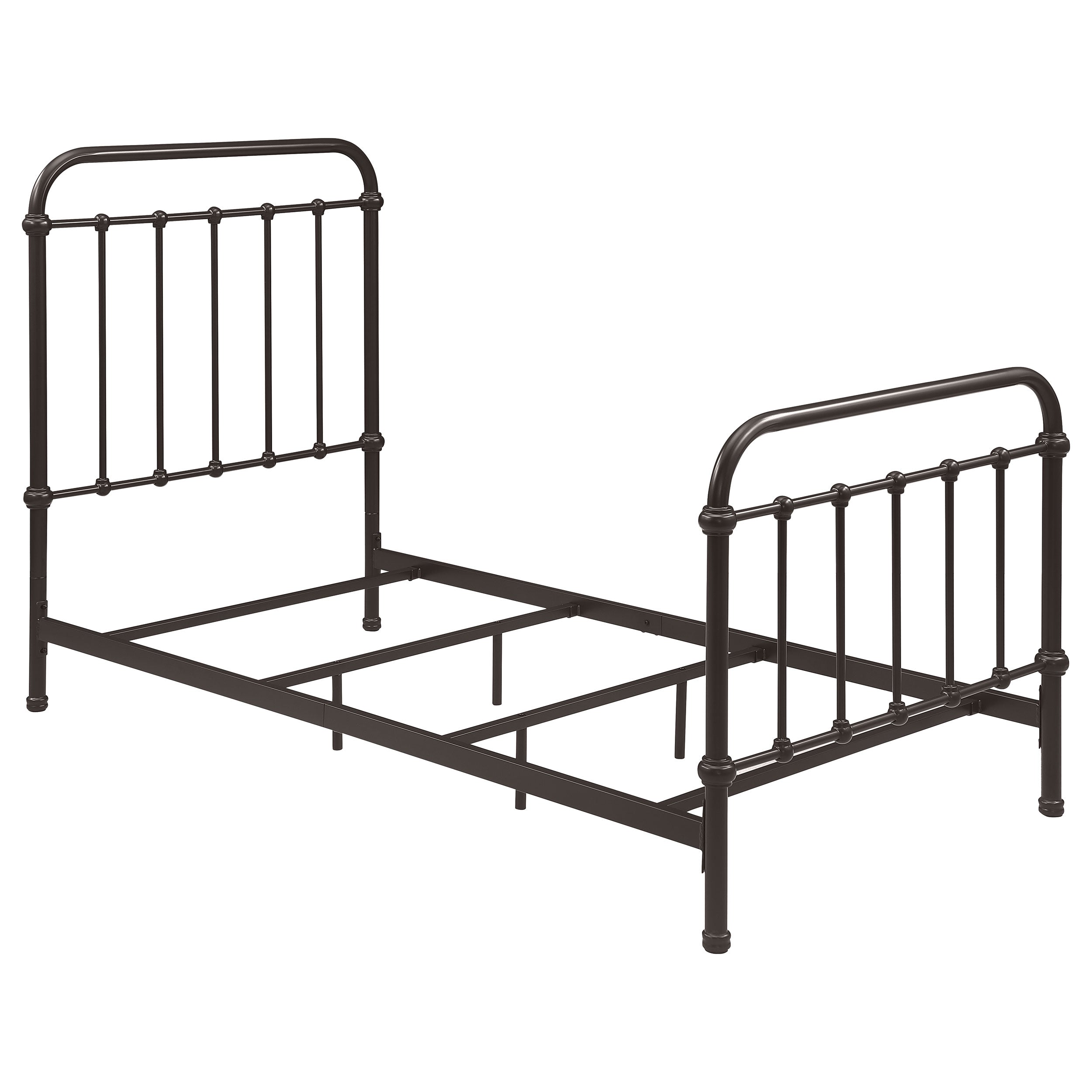 Livingston Metal Twin Open Frame Bed Dark Bronze-CoasterEssence