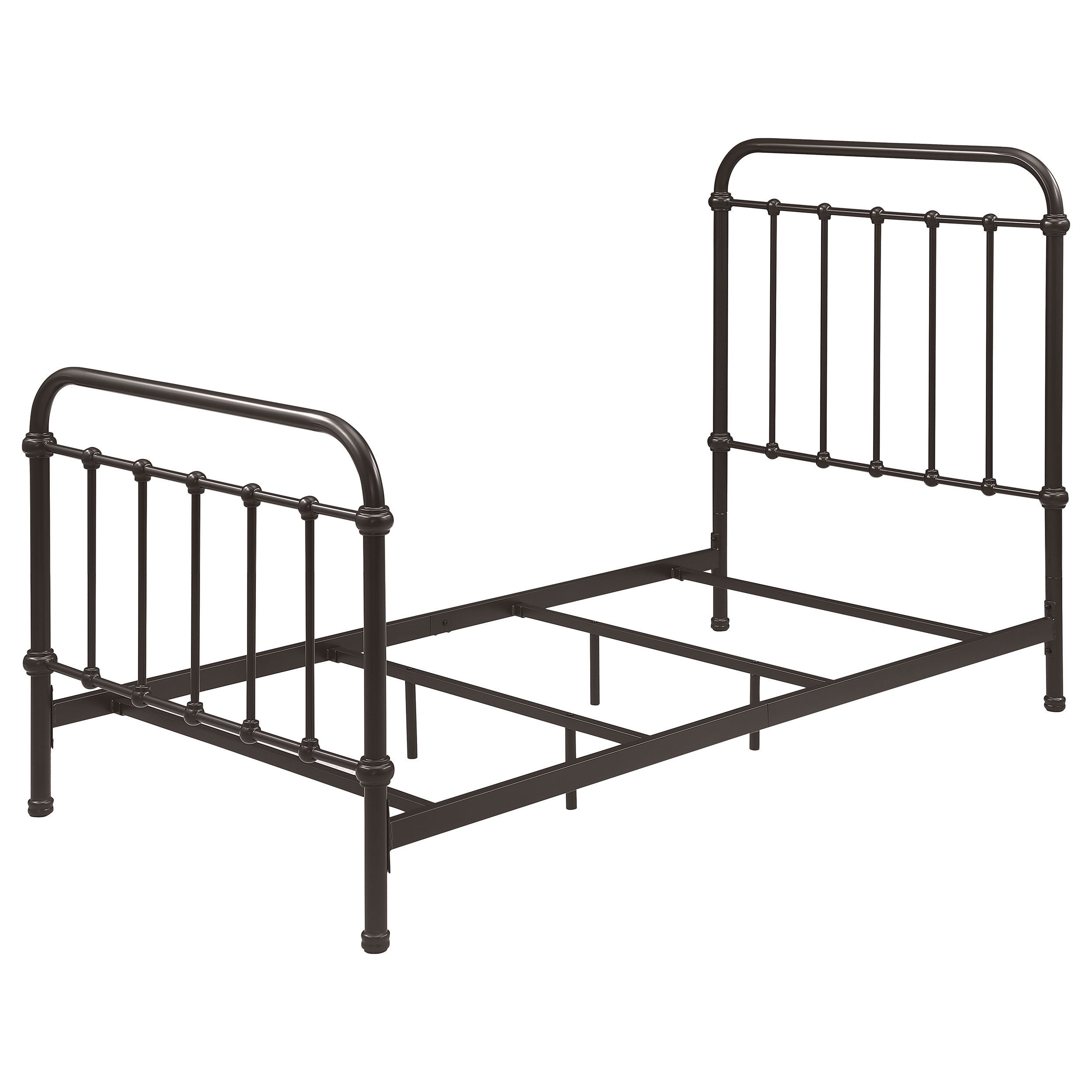 Livingston Metal Twin Open Frame Bed Dark Bronze-CoasterEssence