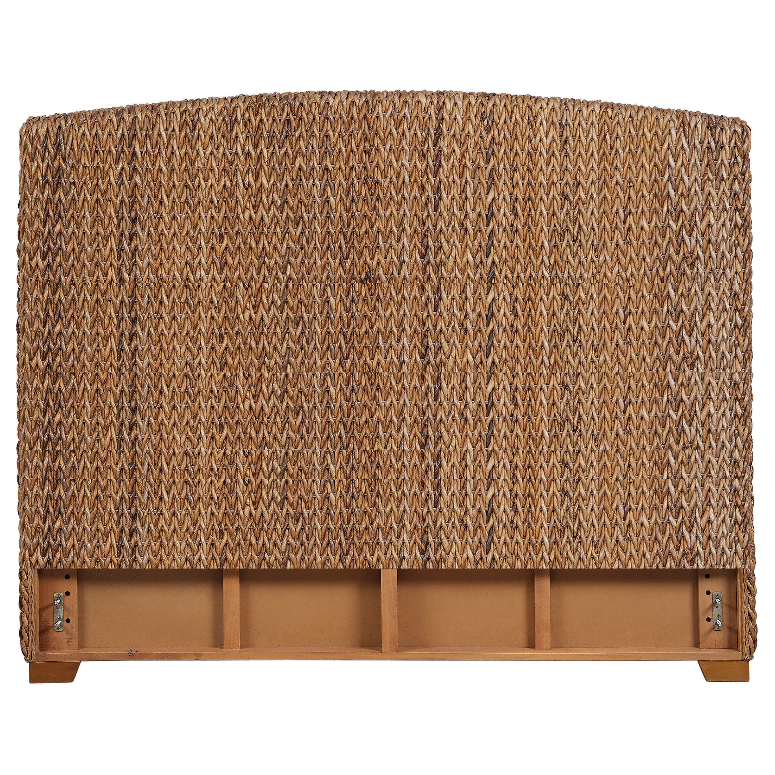 Laughton Woven Banana Leaf Queen Panel Headboard Amber-CoasterEssence