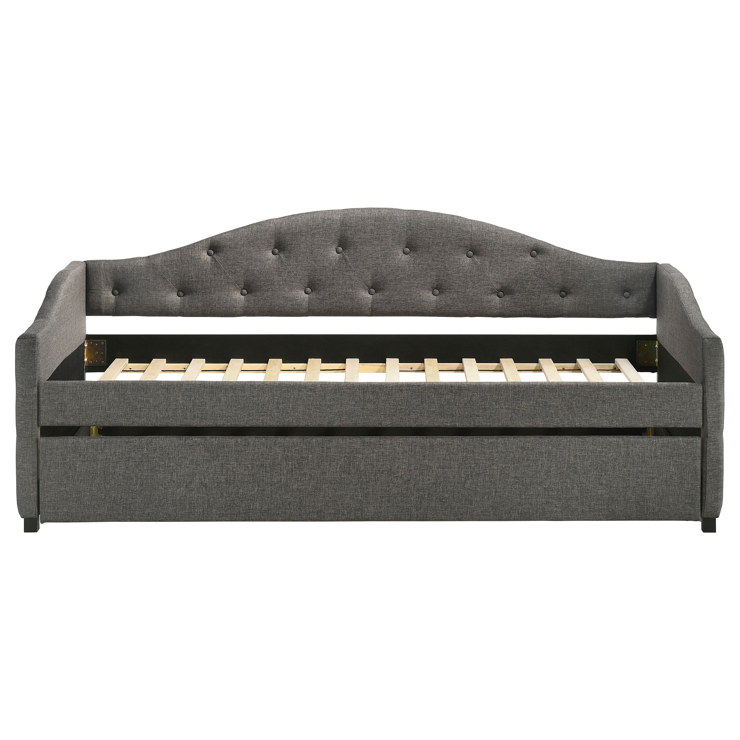 Sadie Upholstered Twin Daybed with Trundle Grey-CoasterEveryday