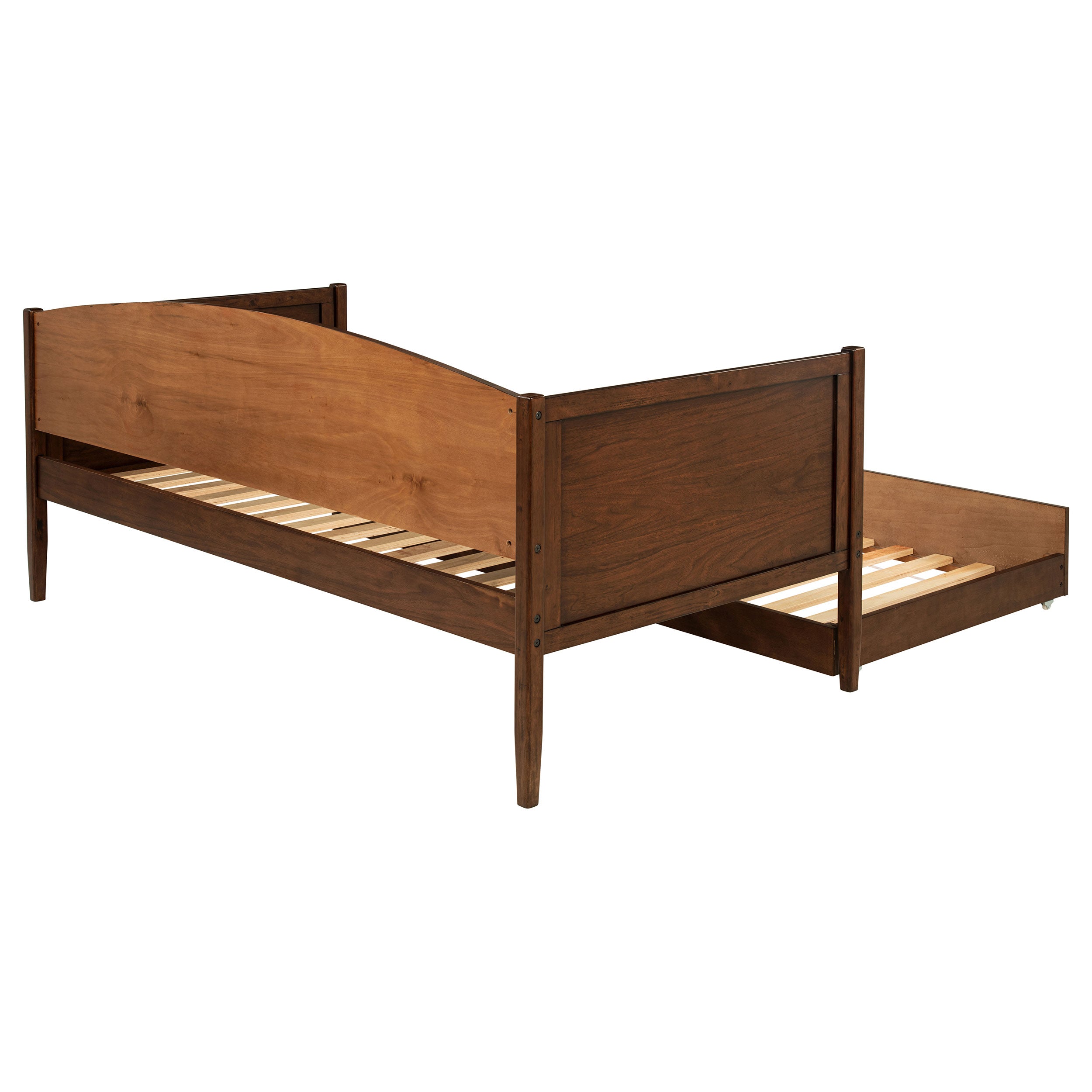 Bozeman Wood Twin Daybed With Trundle Medium Walnut-
