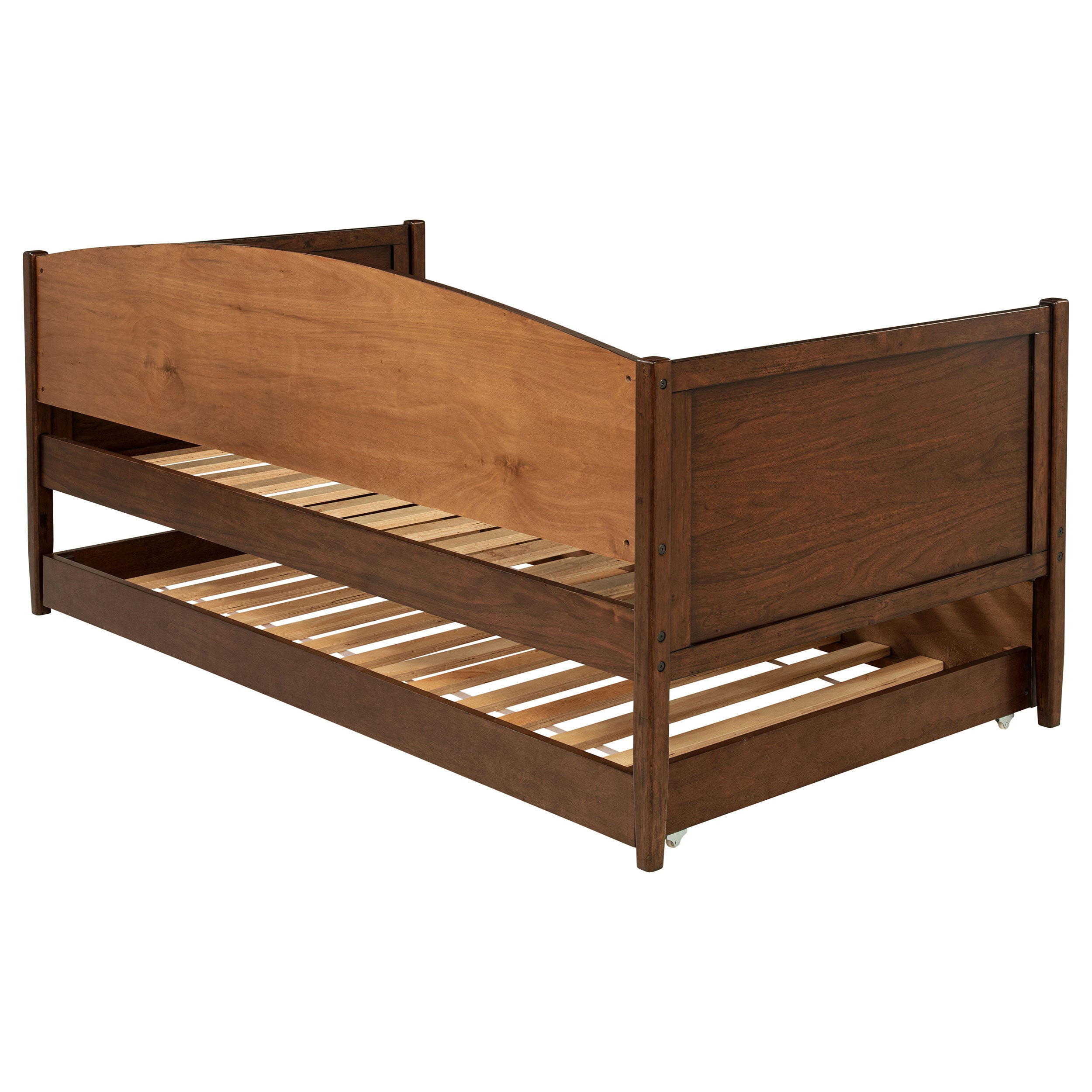 Bozeman Wood Twin Daybed With Trundle Medium Walnut-