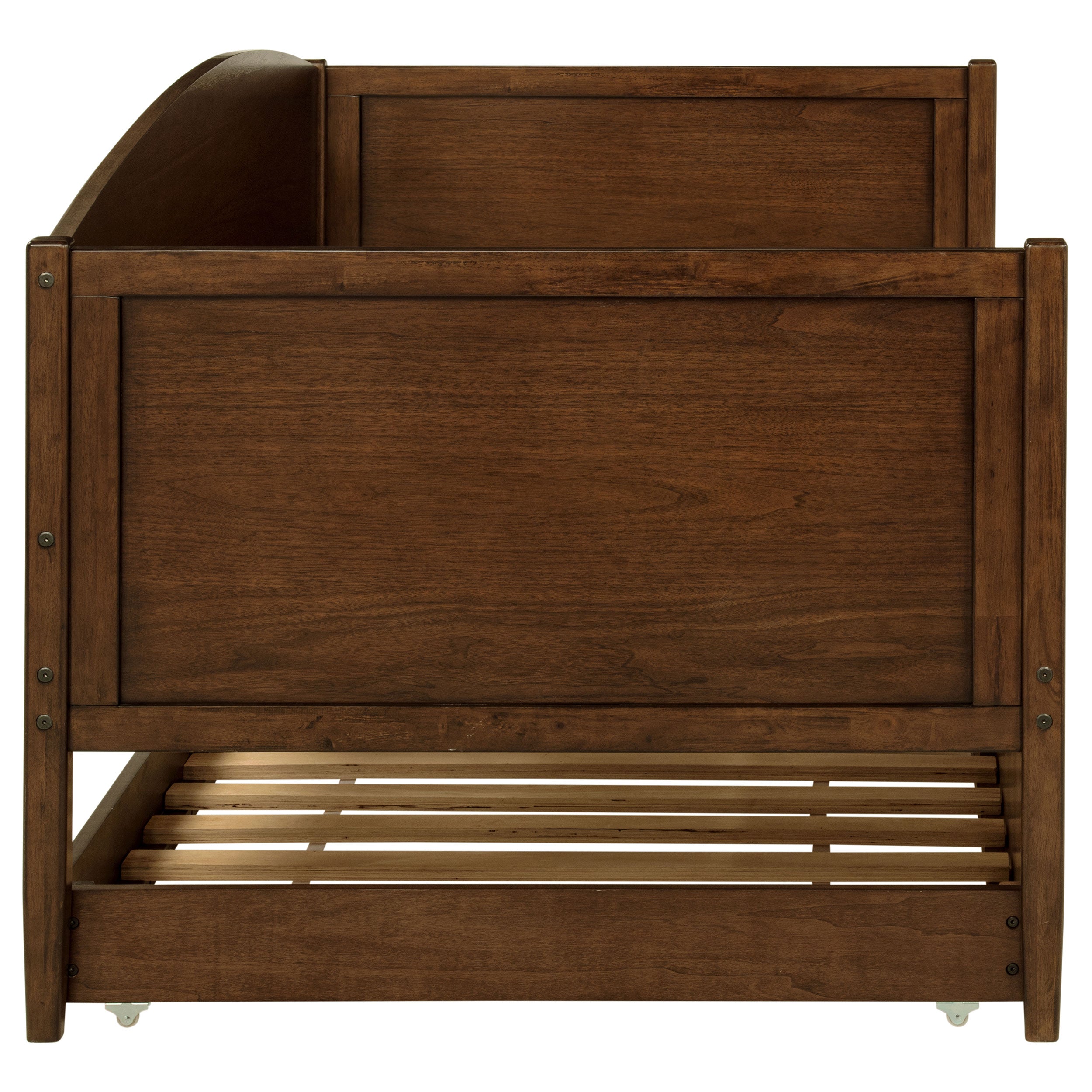 Bozeman Wood Twin Daybed With Trundle Medium Walnut-