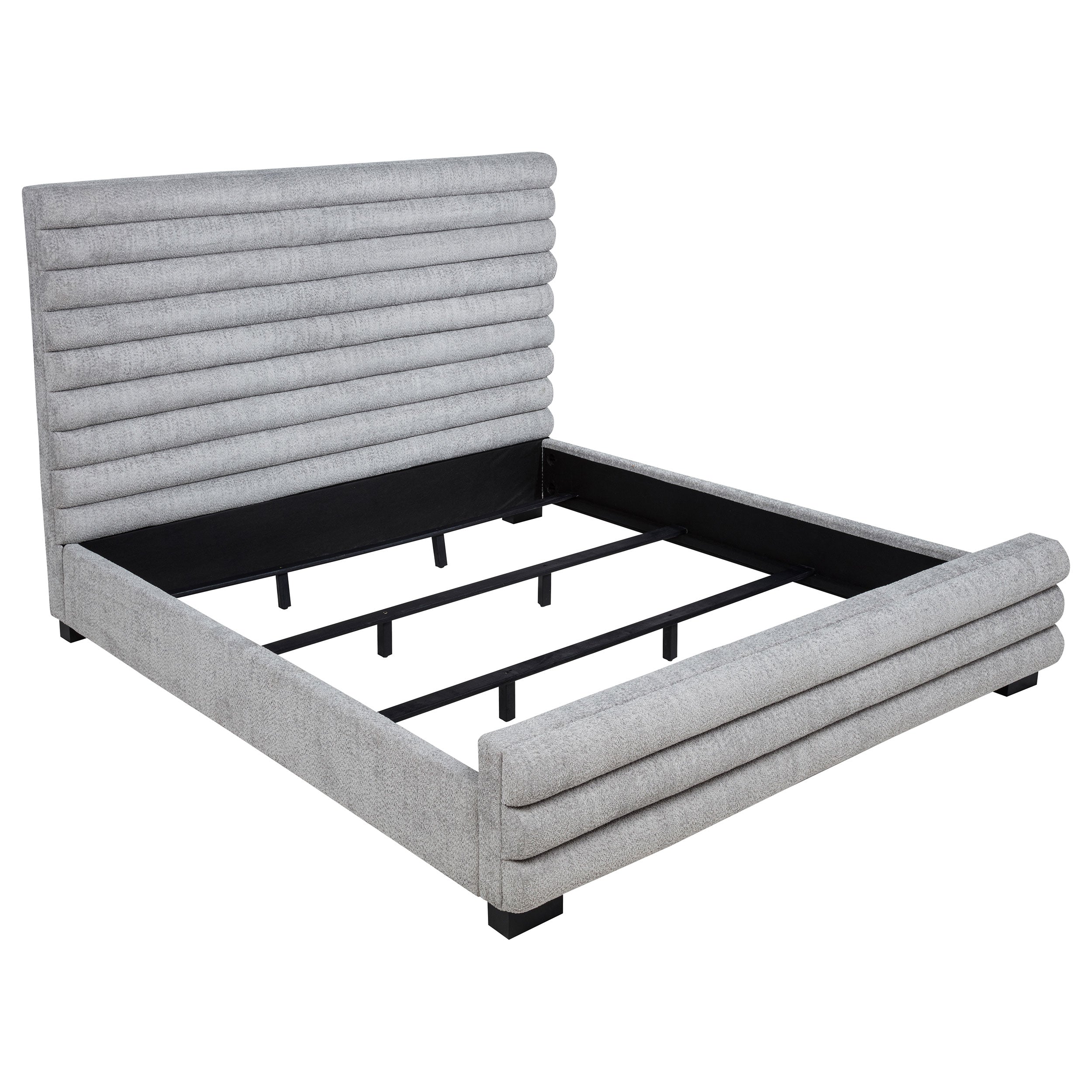 Patricia 58-inch Boucle Upholstered California King Bed Grey-