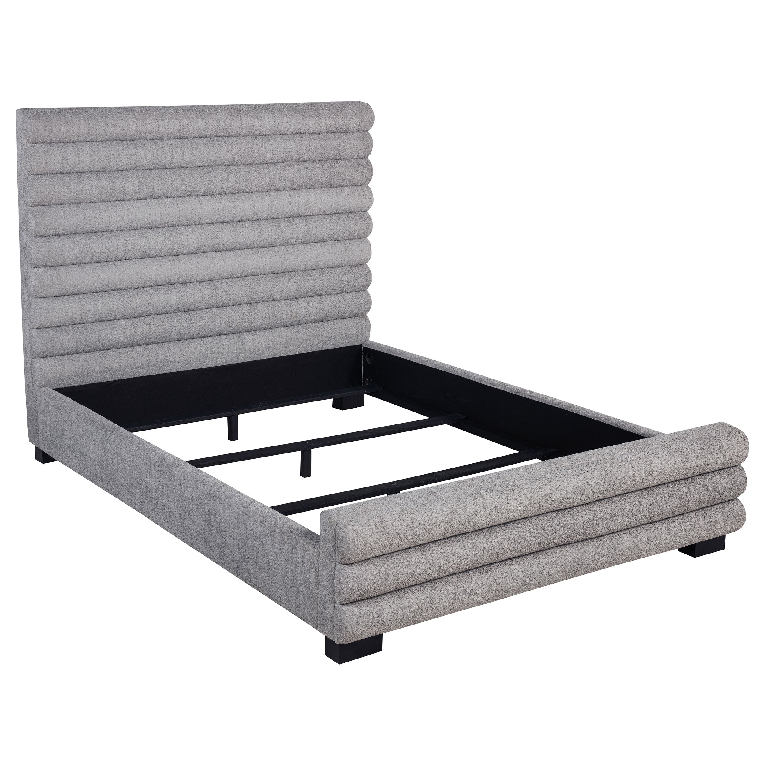 Patricia 58-inch Boucle Upholstered Queen Bed Grey-