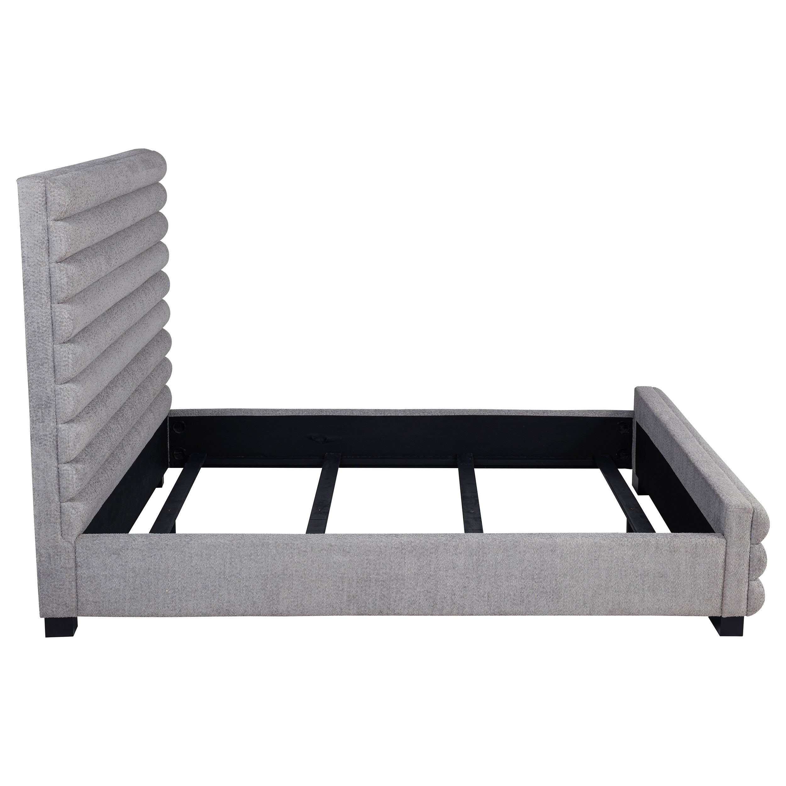 Patricia 58-inch Boucle Upholstered Queen Bed Grey-