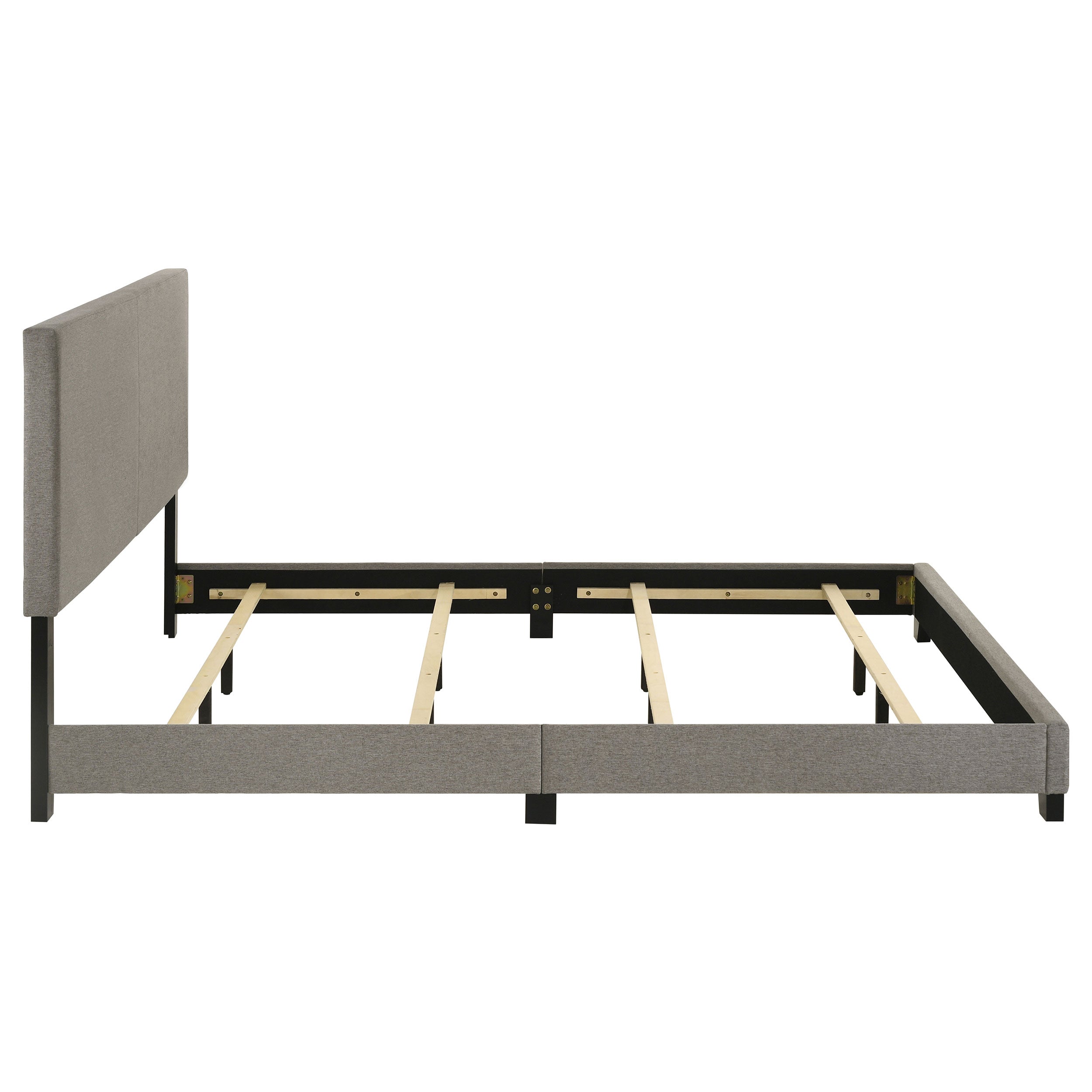 Dorian Fabric Upholstered Eastern King Panel Bed Taupe-