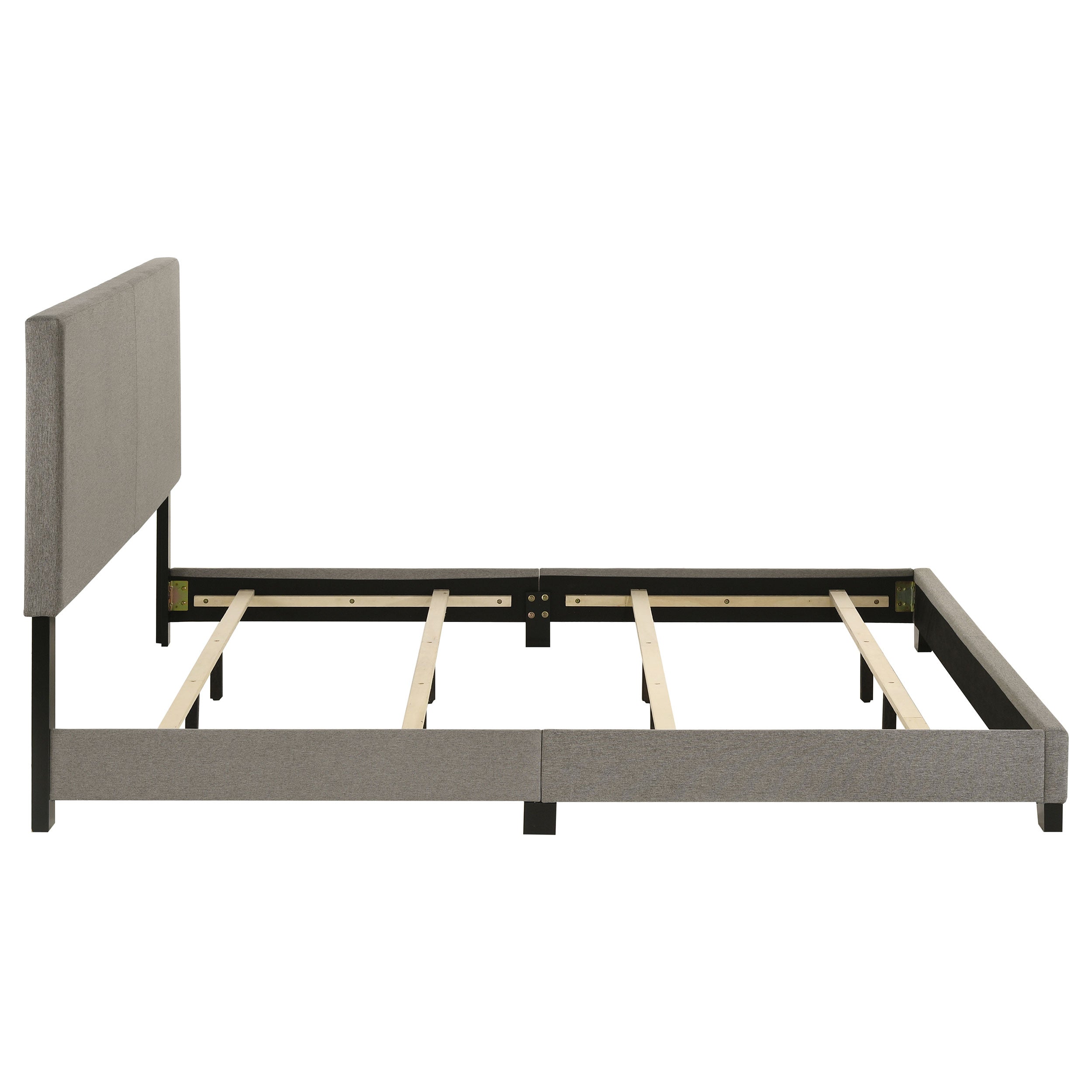 Dorian Fabric Upholstered California King Panel Bed Taupe-
