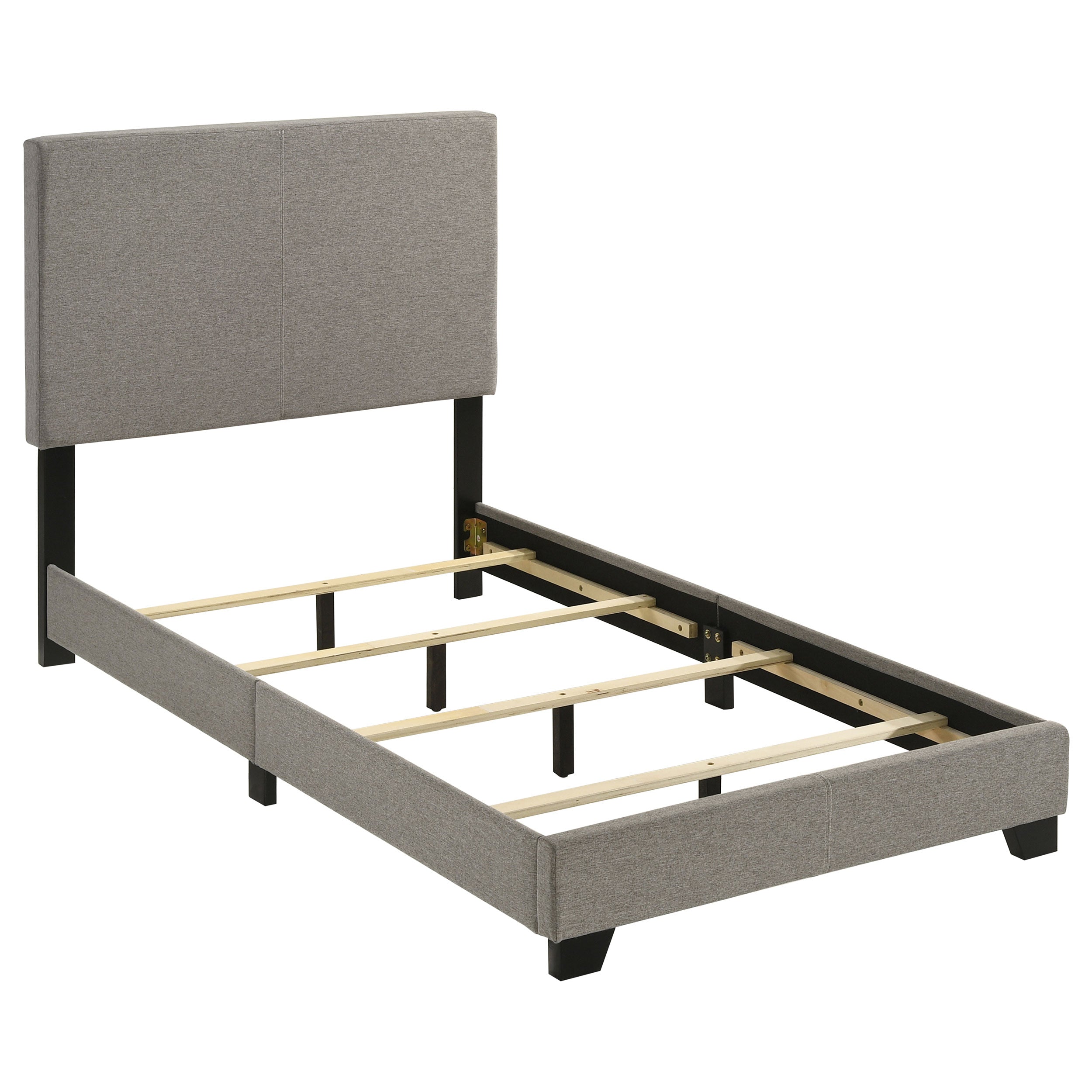 Dorian Fabric Upholstered Twin Panel Bed Taupe-