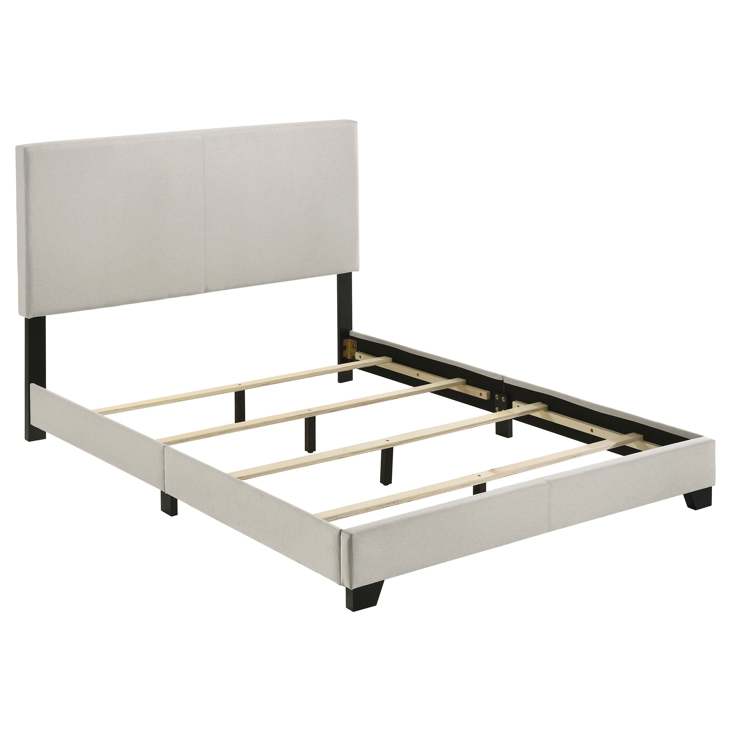 Dorian Fabric Upholstered Full Panel Bed Cream-